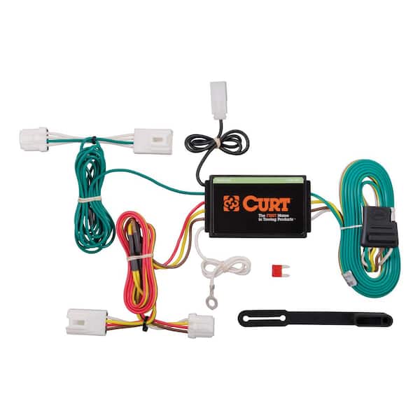 CURT Custom Vehicle-Trailer Wiring Harness, 4-Way Flat Output, Select Nissan Murano, Quick Electrical Wire T-Connector