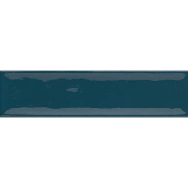 Emser Ombre 16-Pack Blue 6-in x 12-in Glazed Ceramic Subway Wall Tile