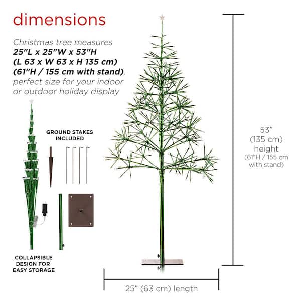 Alpine Corporation 53/61 in. Tall Indoor/Outdoor Artificial