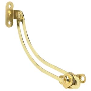 Friction 5 in. Bright Brass Lid Support Right Hand Hinge