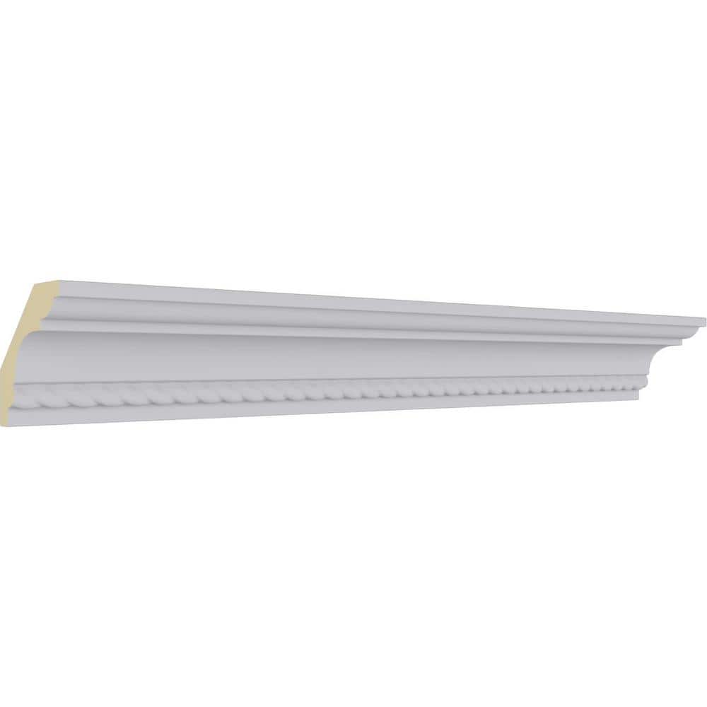 Edinburgh Roped Crown Moulding in White Urethane