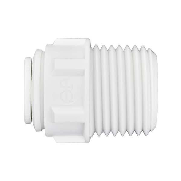 John Guest 3/8 in. O.D. x 1/2 in. MIP NPTF Polypropylene Push-to-Connect Adapter Fitting