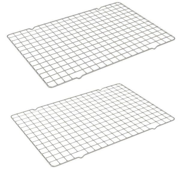 10 in. x 15 in. Stainless Steel Cooling Racks with Dishwasher Safe for Cooking, Baking, Grilling and Roasting (2-Pack)