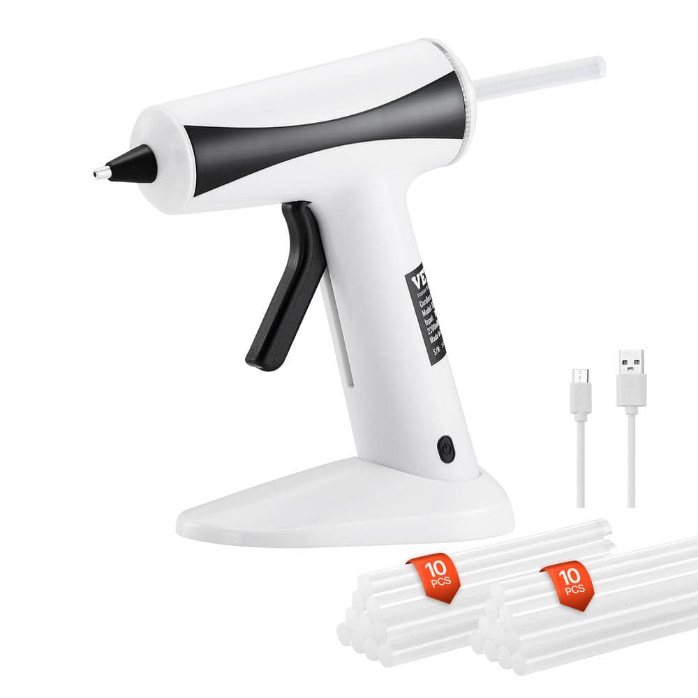 VEVOR Hot Glue Gun, Rechargeable Cordless Glue Gun, Mini Wireless Hot Glue Gun Kit with 2200 mAh Battery, 20 Pcs Glue Sticks