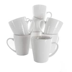 Amie 12 oz. White Porcelain Mug (Set of 8)