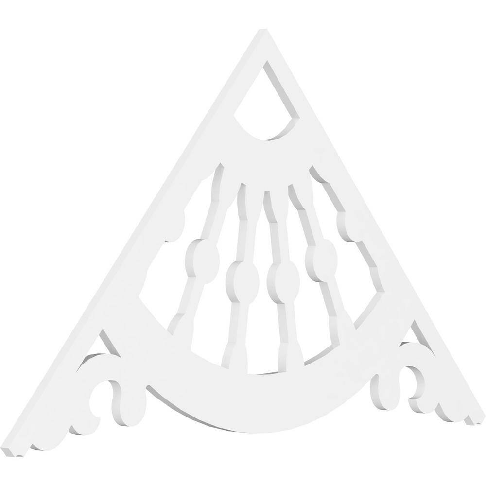 Pitch Wagon Wheel 1 in. x 60 in. x 37.5 in. (14/12) Architectural Grade PVC Gable Pediment Moulding price history on PriceWatchPro