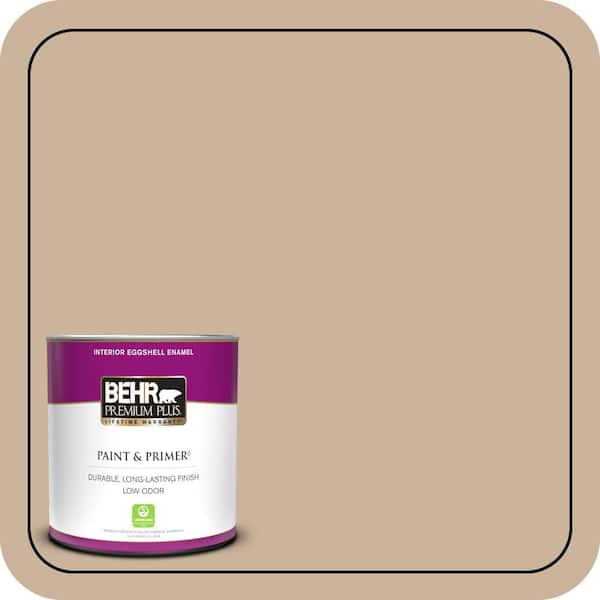 BEHR PREMIUM PLUS 1 qt. #PPU4-07 Mushroom Bisque Eggshell Enamel Low Odor Interior Paint & Primer