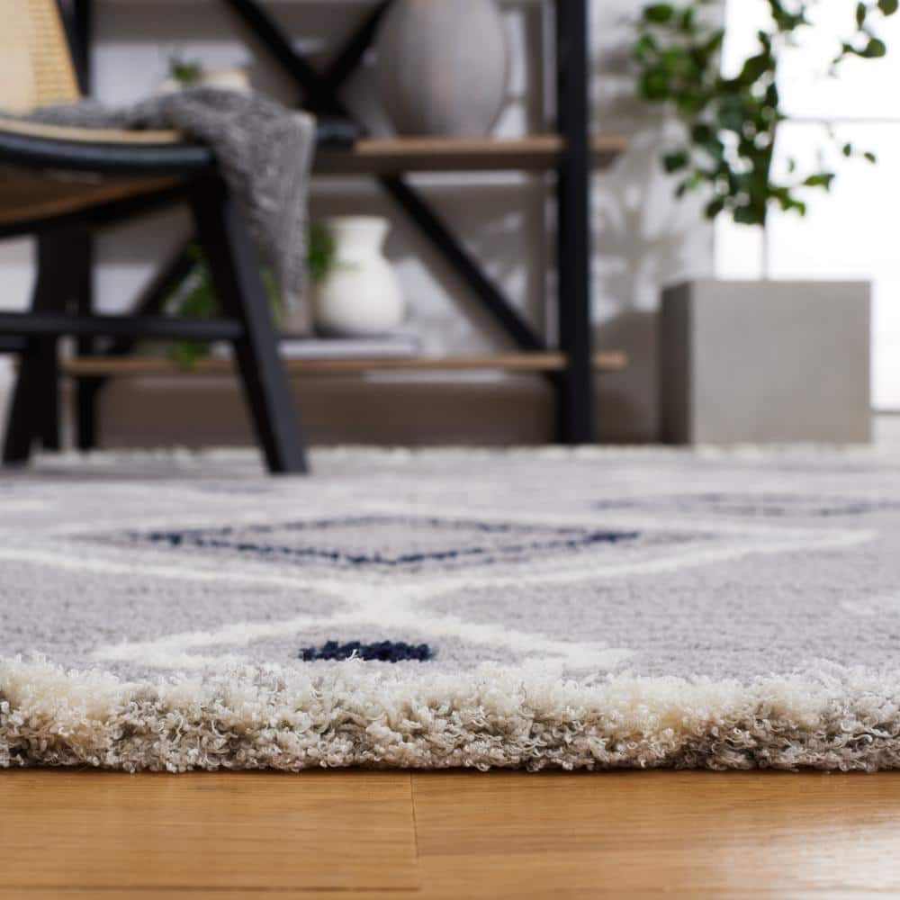 Marrakesh Gray and Light Gray 8' x 10' Wool Area Rug
