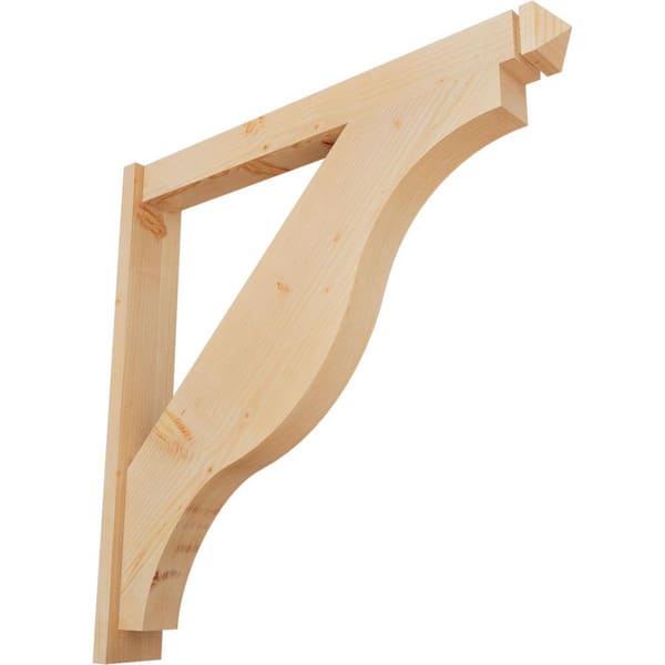 Ekena Millwork 6 in. x 42 in. x 42 in. Fuston Arts and Crafts Smooth Douglas Fir Outlooker