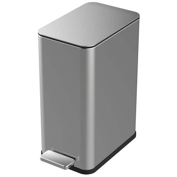 2.6 Gal. Stainless Steel Slim Step-On Trash Can