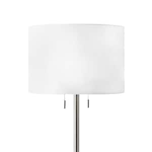 Ballwin 64 in. Silver Floor Lamp with Shade