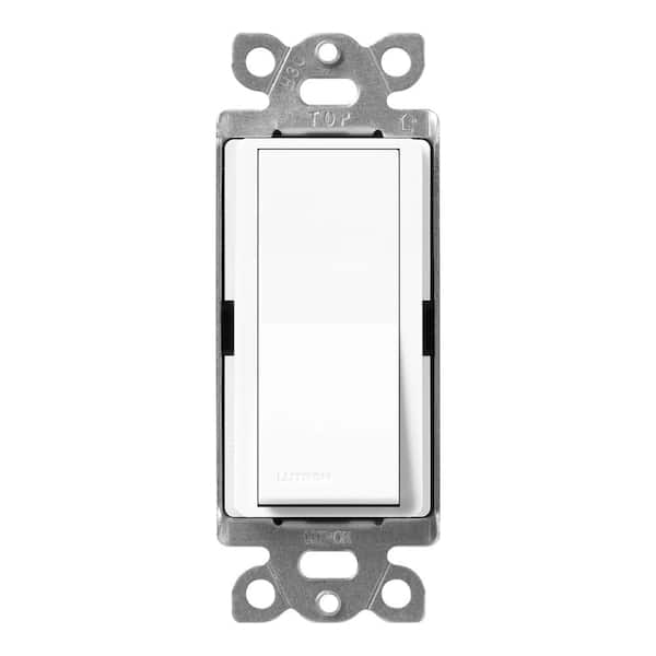 Lutron Claro On/Off Switch, 15-Amp/Single-Pole, Brilliant White (SC-1PS-BW)