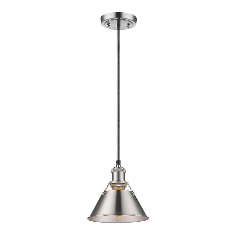 Transitional Mini Pewter Pendant with Edison Bulb Compatibility