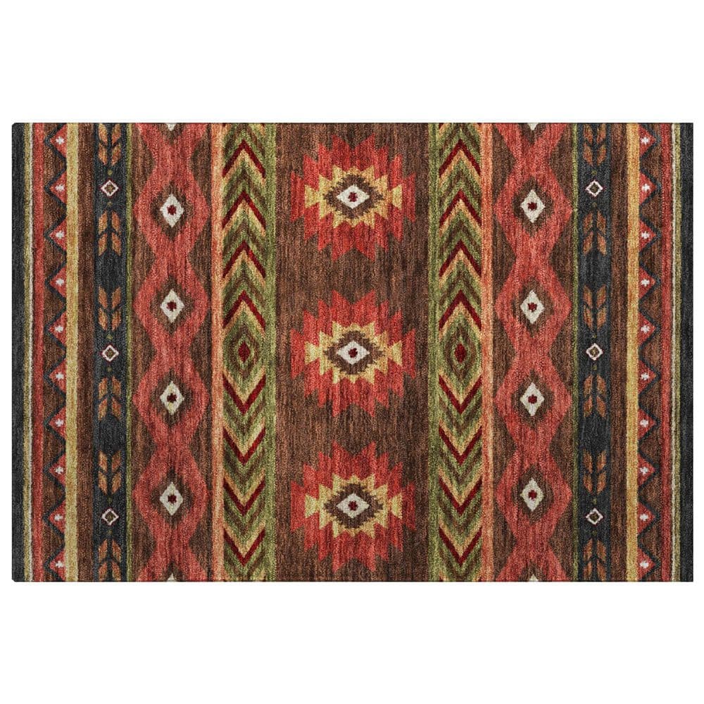 Dream Shag Premium Machine Washable Abstract ADS178 Brown 3 ft. x 4 ft. Area Rug price history on PriceWatchPro