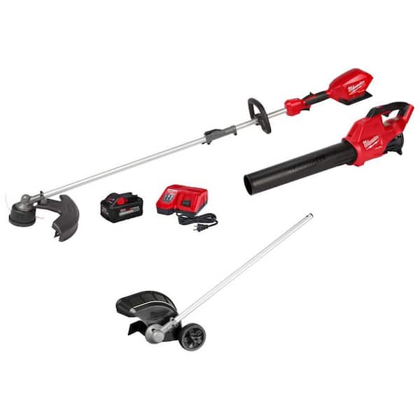 Milwaukee M18 FUEL 18-Volt Brushless Cordless Electric QUIK-LOK String Trimmer/Blower Combo Kit, Bed Redefiner Attachment (3-Tool)