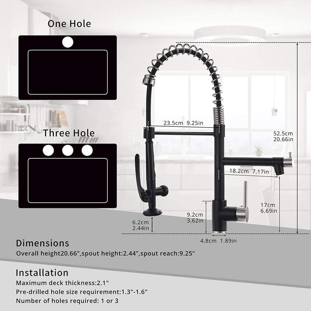 Commercial Brushed Nickel Pull Down Sprayer Kitchen Faucet