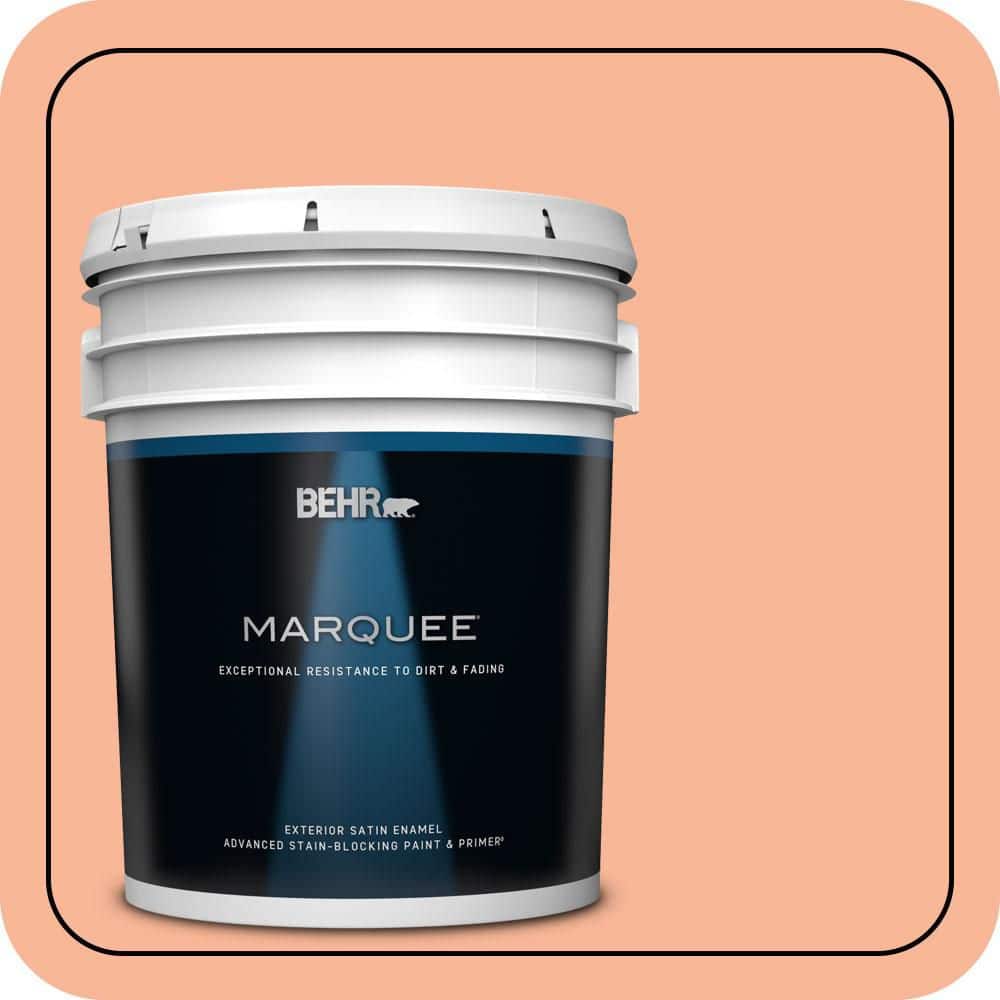 5 gal. #P190-3 Melon Sorbet Satin Enamel Exterior Paint & Primer product image for price tracking