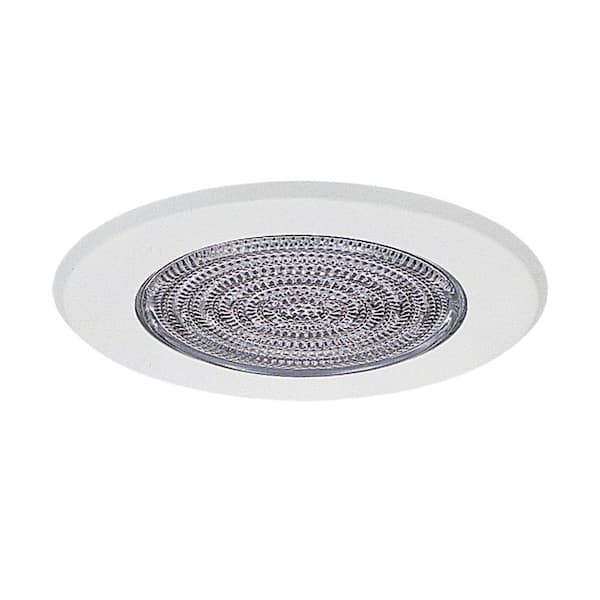 5 in. White Recessed Fresnel Shower Trim