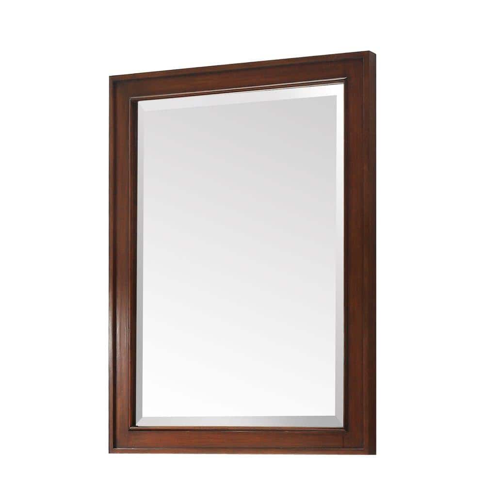 Brentwood Luxurious Walnut 24"x32" Transitional Wood Framed Mirror