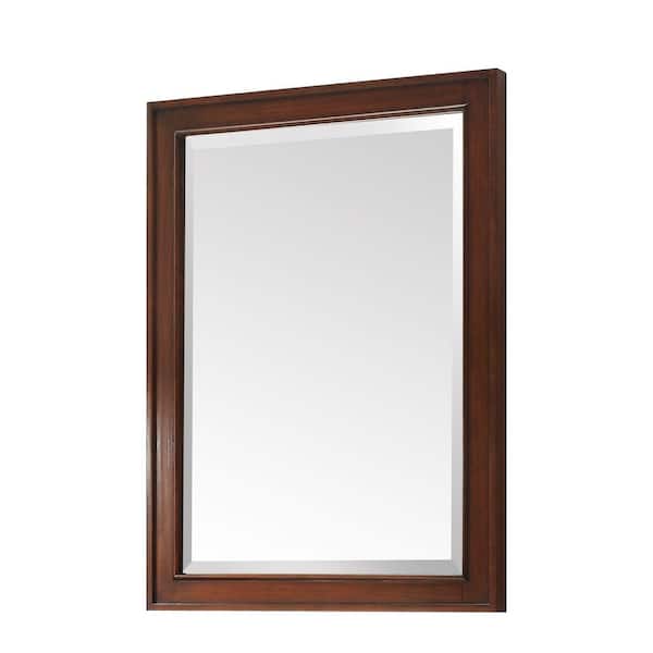 36 in. W x 32 in. H Framed Rectangular Beveled Edge Bathroom Vanity Mirror in Walnut 36 in. W x 32 in. H Framed Rectangular Beveled Edge Bathroom Vanity Mirror in Walnut