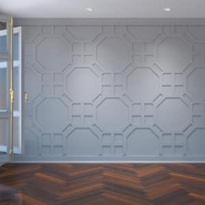 3/8'' x 39-1/4'' x 23-7/8'' Johnston Decorative Fretwork Wall Panels in Architectural Grade PVC
