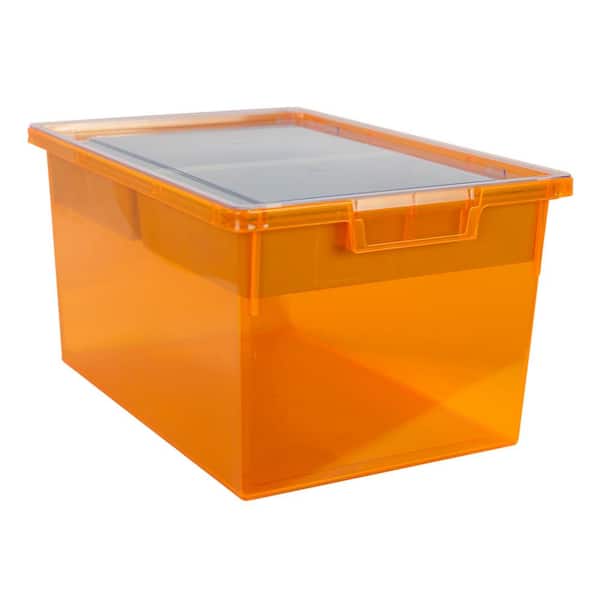 StorSystem Bin/ Tote/ Tray Divider Kit - Triple Depth 9" Bin in Neon Orange - 1 pack