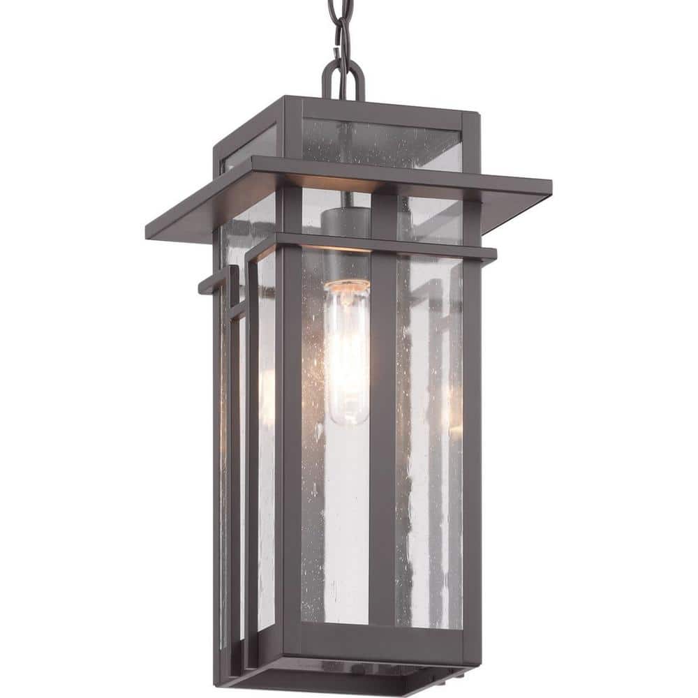 Boxwood Antique Bronze Glass Outdoor Hanging Lantern