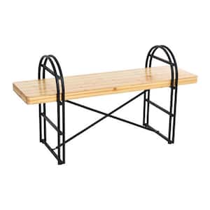 Eitri Brown Dining Bench with Metal Frame 48 in.