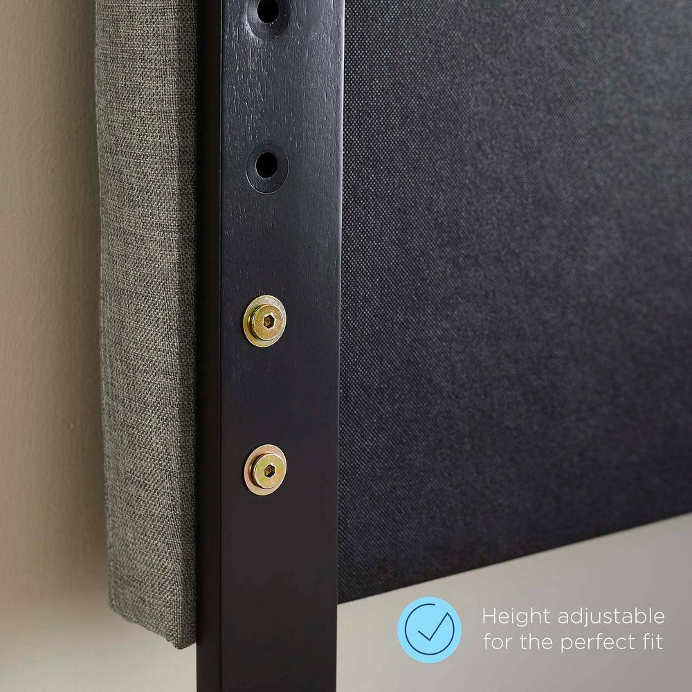 Charcoal Twin Upholstered Tufted Velvet Headboard