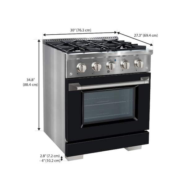 Ancona 24 Gas Cooktop with 4 Burners in Stainless Steel with Cast Iro