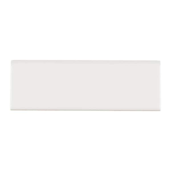 Daltile Semi-Gloss Arctic White 2 in. x 6 in. Ceramic Bullnose Wall Tile (0.083 sq. ft. / piece)