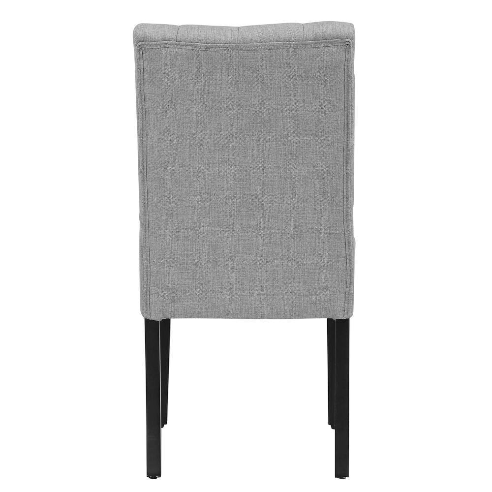 Gray Button Tufted Upholstered Armless Side Chair