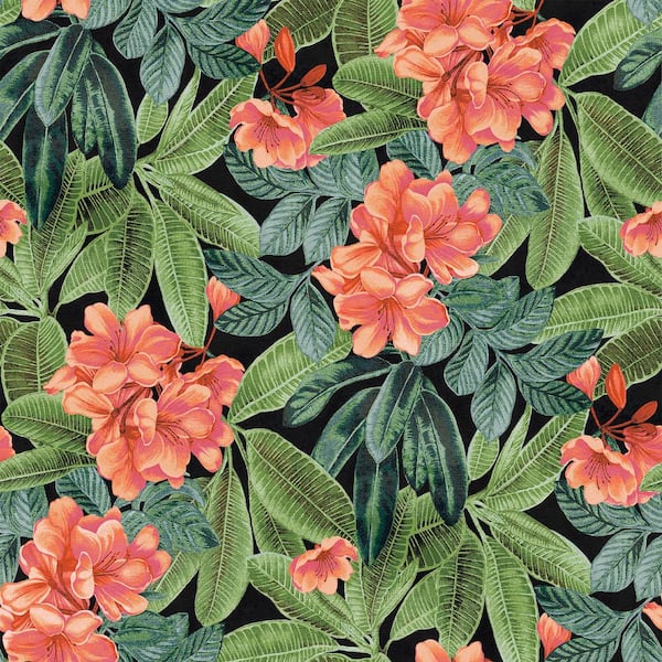 Tommy Bahama Darwin Flora Noir Tropical Vinyl Peel and Stick Wallpaper Roll (Covers 30.75 sq. ft.)