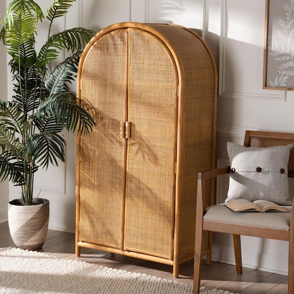 Paloma Light Honey Rattan Storage Cabinet