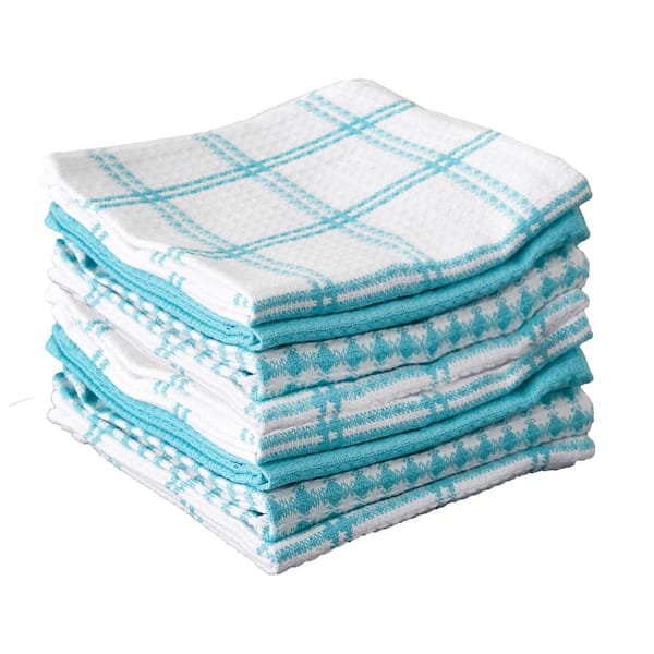 100% Cotton Kitchen Towels,8 Pack Dish Cloths for Washing Dishes