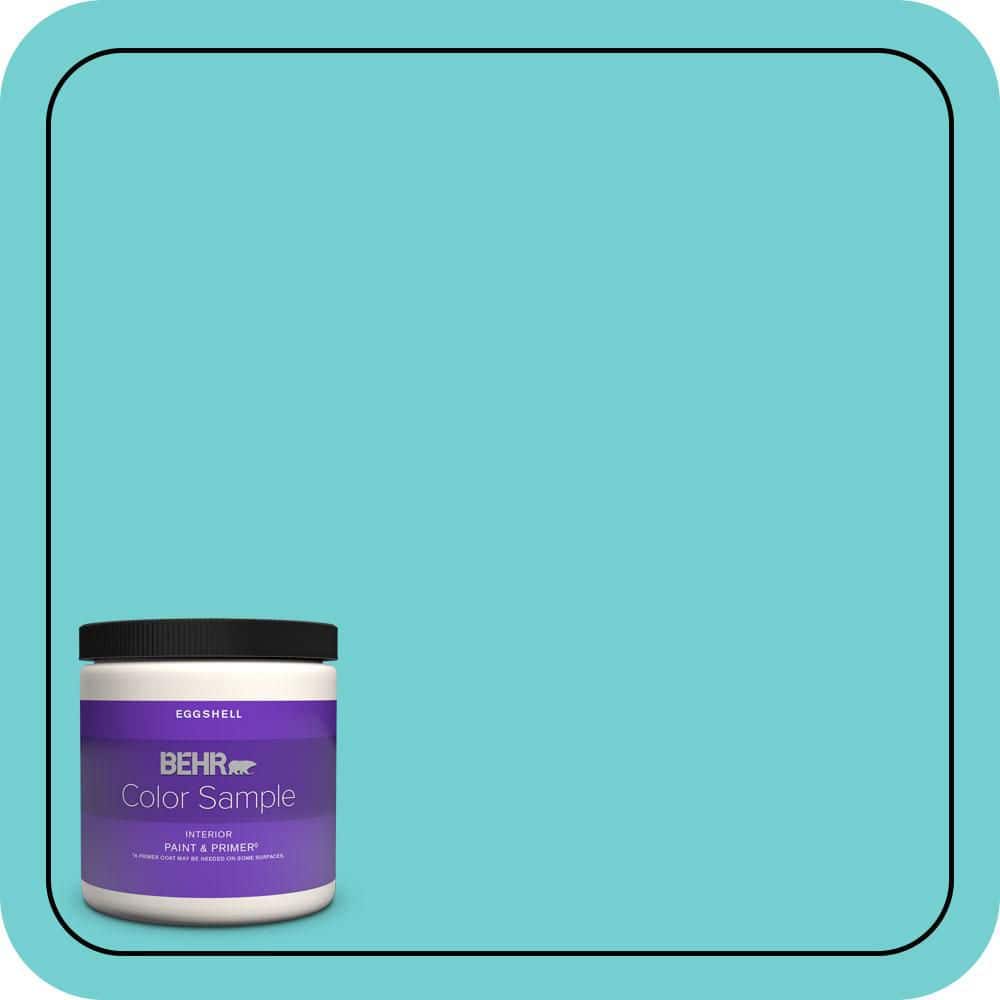 8 oz. #P460-3 Soft Turquoise Eggshell Enamel Interior Paint & Primer Color Sample price history on PriceWatchPro