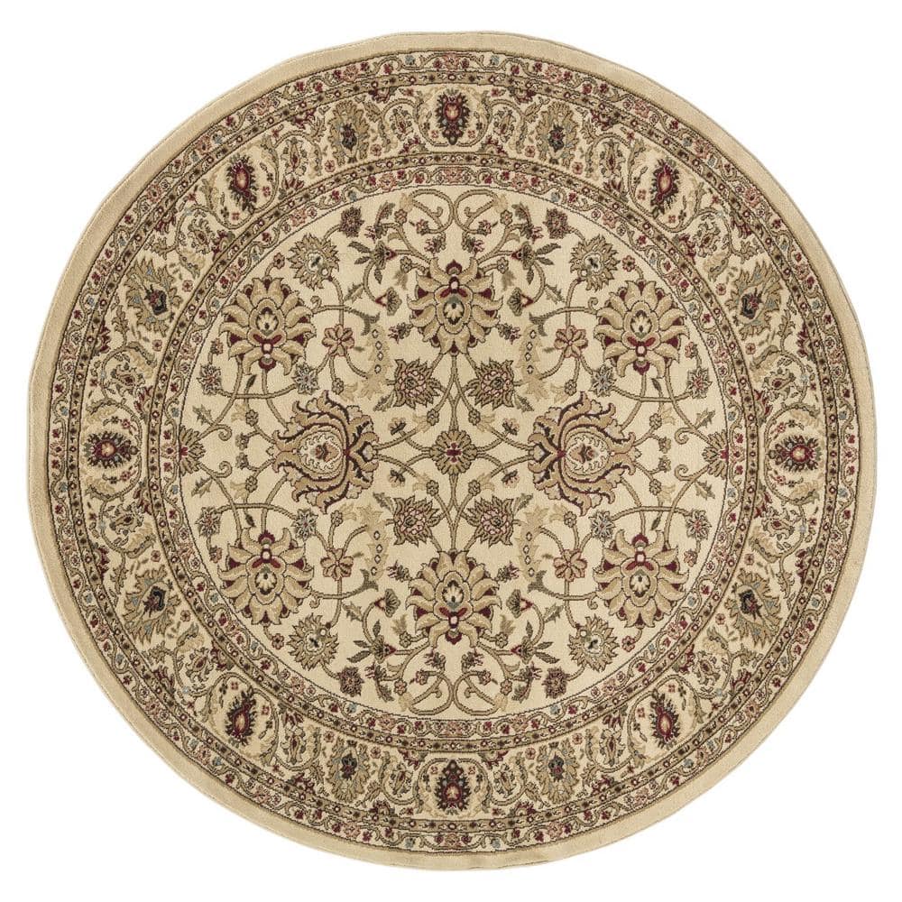 Concord Global Trading Ankara Mahal Ivory 8 ft. Round Area Rug 65529 ...