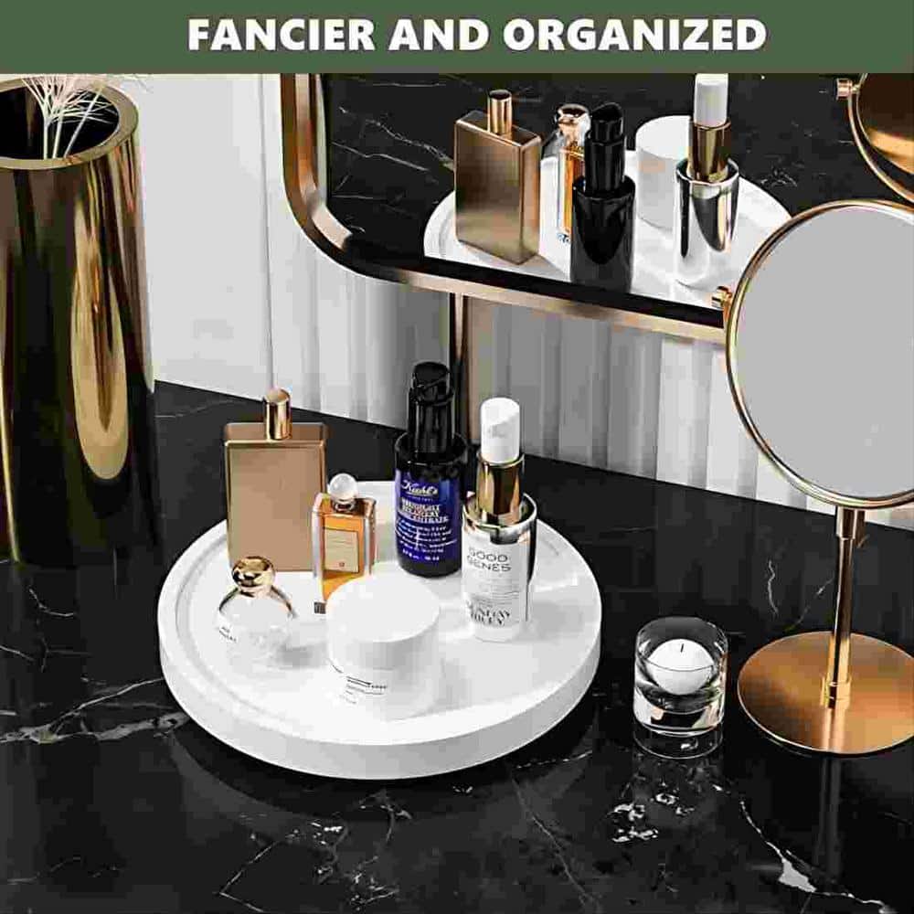  BBK Bathroom Vanity Tray 11.8 in- 2 Pack(Large) Silicone  Bathroom Tray for Counter, Perfume Key Trinket Ring Tray, Decor Soap  Dispenser Countertop Tray for Kitchen Sink Organization (Black) : Home 