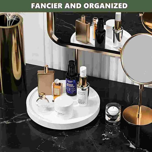 Makeup Organizer Vanity Organizer Hair Tool Organizer Perfume Organizer  Tempered Glass Bathroom Organizers and Storage,Bathroom Trays, Holders