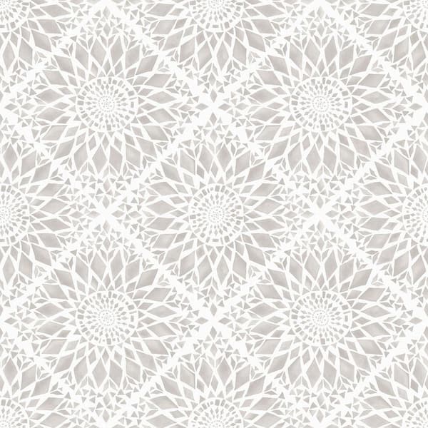 ESTA Home Maureen Cream Medallion Paper Strippable Wallpaper (Covers 56.4 sq. ft.)