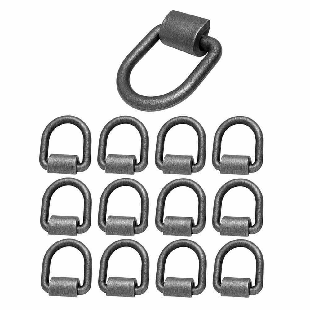 12-Piece 1/2-Inch Steel Weld-On D Ring Tie Down Anchor Set with Fixed Anchor Points for Trailer Truck Cargo price history on PriceWatchPro