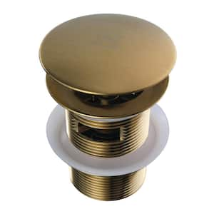 Trimscape Toe-Touch Tub Drain with Overflow, Brushed Brass