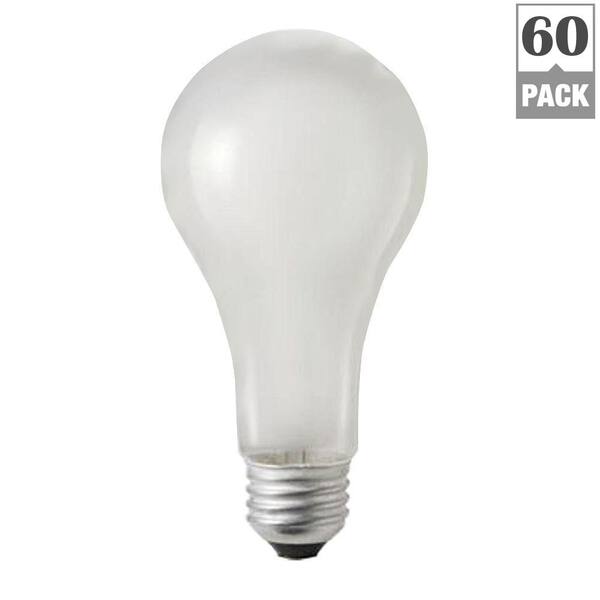 Philips 100-Watt A21 Dimmable Frosted Incandescent 120/130-Volt Rough Service Light Bulb (60-Pack)