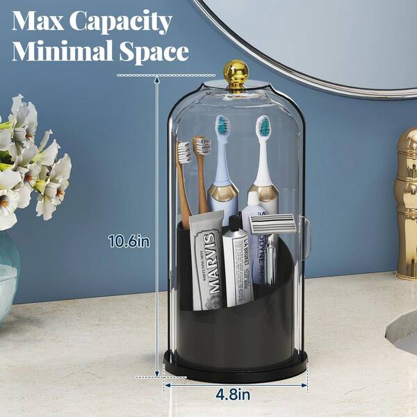 Wudkey Covered Toothbrush Holder with 180° Dustproof Sliding Lid