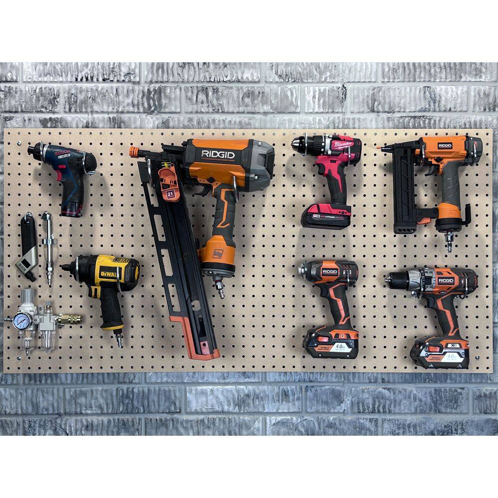 Triton Products TPB-2N (2) 24 In. W x 48 In. H x 1/4 In. D Natural Heavy Duty HDF Round Hole Pegboards (2) 24 In. W x 48 In. H x 1/4 In. D Natural Heavy Duty HDF Round Hole Pegboards - 2