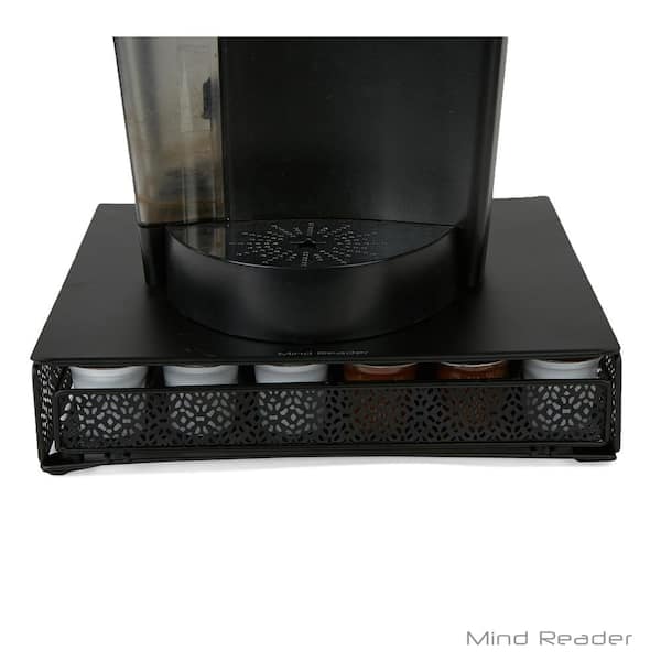 Mind Reader Coffee Station Serving Tray, 7 Pod Capacity, Countertop  Organizer, Storage, 17.5 in. L x 13.25 in. W x 1.25 in. H, Black  KEUTRAY-BLK - The Home Depot