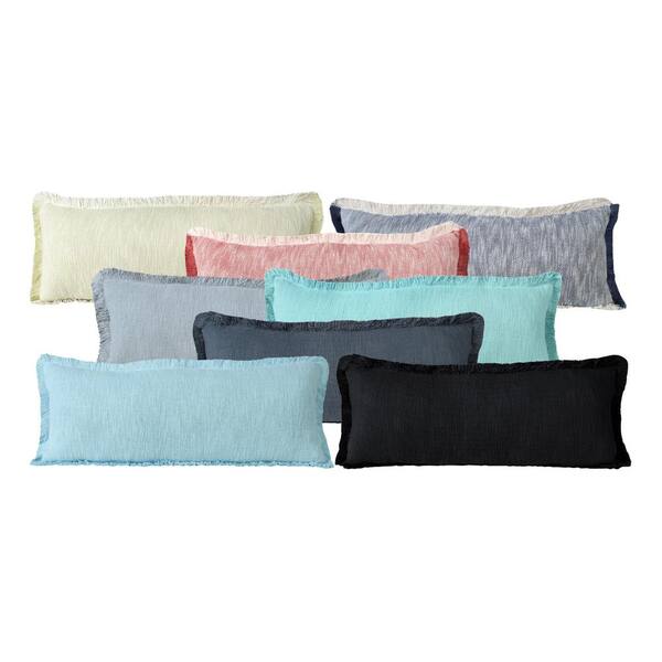 Gray, Navy, Teal & Blue Small Decorative Pillow for Bed Decor, Big