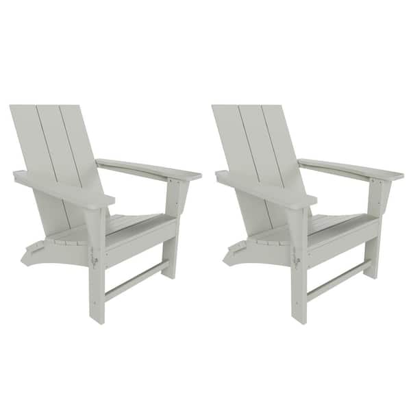 WESTIN OUTDOOR Shoreside Sand Outdoor Modern Folding Plastic Adirondack Chair