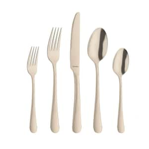 Austin Flatware Set, Matte Champagne, 20-Piece