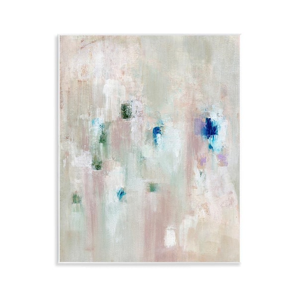 Stupell Industries Neutrals with Blue Spots by Nikita Jariwala Unframed Abstract Graphic Art Print 14 in. x 11 in.